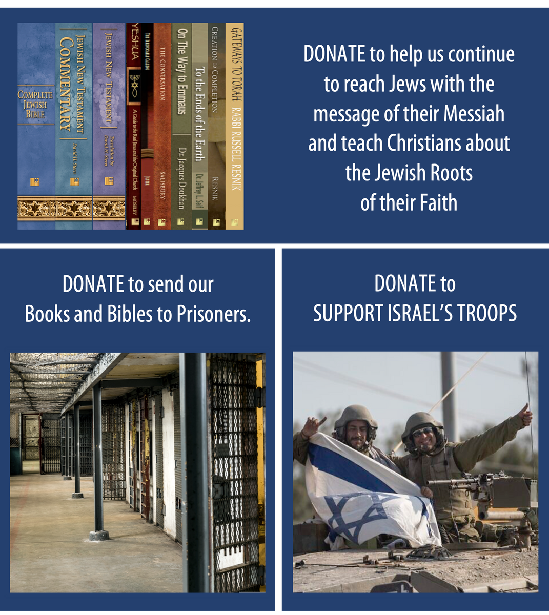 Thank you for your Donations — Choose from 3 Ways to Donate below — Do