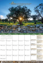 Load image into Gallery viewer, Calendar, Sept 2026 thru Dec 2027 -  Psalm 19 - Yih'yu l'ratzon - May the words of my mouth and the thoughts of my heart be acceptable in your presence, ADONAI, my Rock and my Redeemer